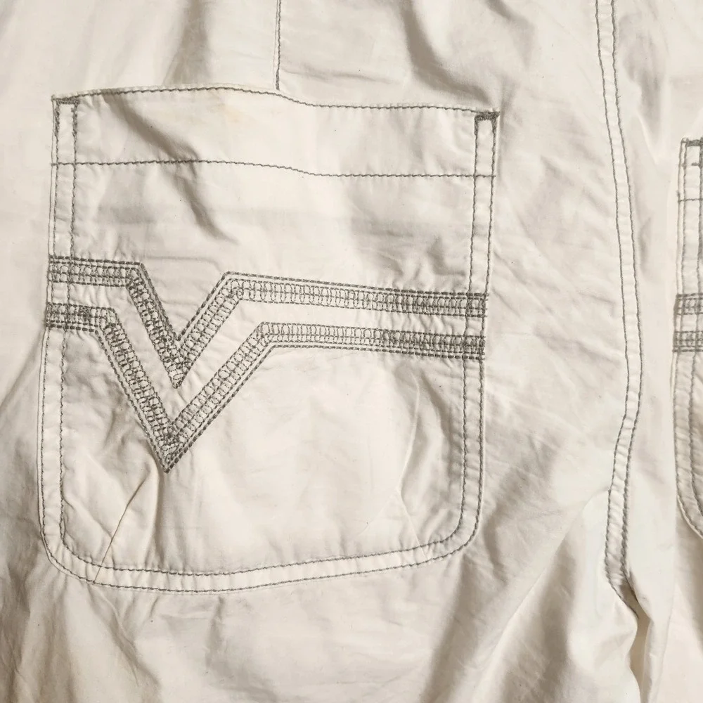 INC International Concepts Men's White Cargo Shorts Size 36 100% Cotton Utility